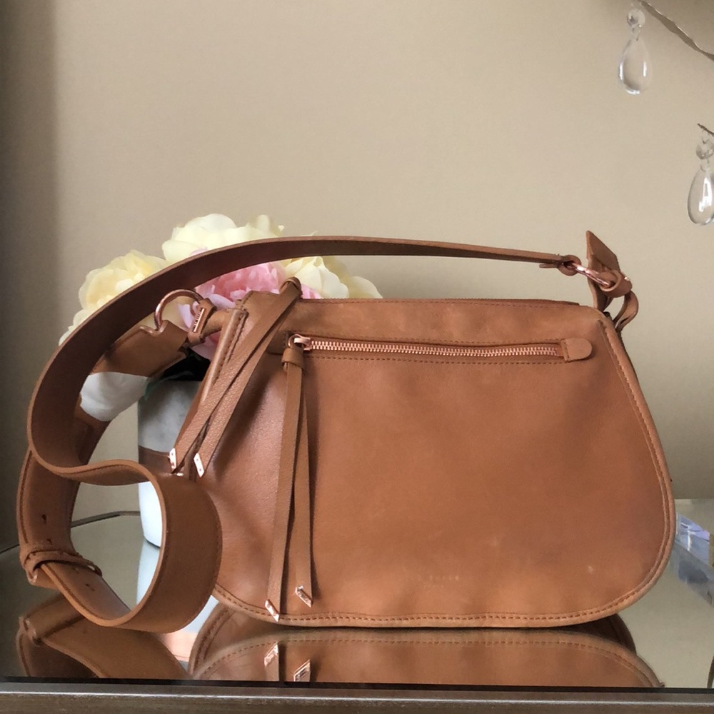 Ted Baker London Tan Leather Shoulder/Cross Body Bag